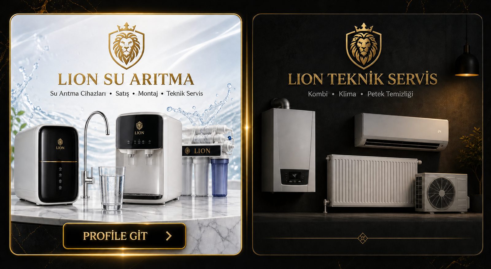 Lion Su Arıtma ve Lion Teknik Servis hizmet alanları